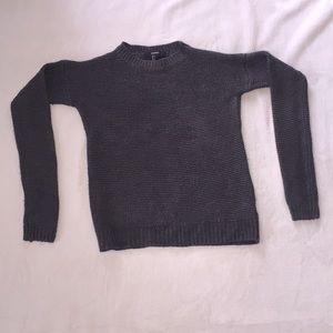 Knit Charcoal Grey Crew Neck Sweater
